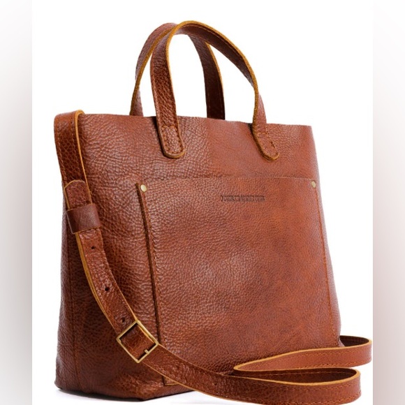 Portland leather goods ALMOST PERFECT' MEDIUM CROSSBODY TOTE cognac - Picture 5 of 16